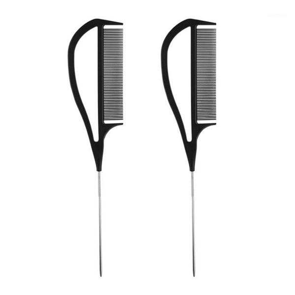 2pcs separate rat tail styling tool hair highlighting comb weaving brush dyeing salon detangling back coming coloring foiling brushes1, Silver
2pcs separate rat tail styling tool hair highlighting comb weaving brush dyeing salon detangling back coming coloring foiling brushes1, Silver