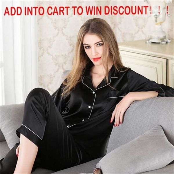 pajamas for women silk satin sets 2 piece's nightie shorts sleepwear pijama female summer sleeve pajama suit plus size 211116, Black;red
pajamas for women silk satin sets 2 piece's nightie shorts sleepwear pijama female summer sleeve pajama suit plus size 211116, Black;red