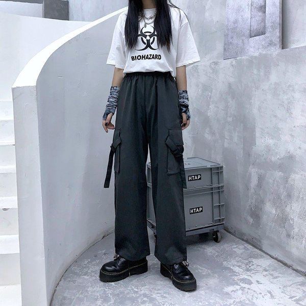 women's pants & capris female overalls korean harajuku style streetwear hip hop retro loose casual with pockets wide leg couples trouse, Black;white
women's pants & capris female overalls korean harajuku style streetwear hip hop retro loose casual with pockets wide leg couples trouse, Black;white