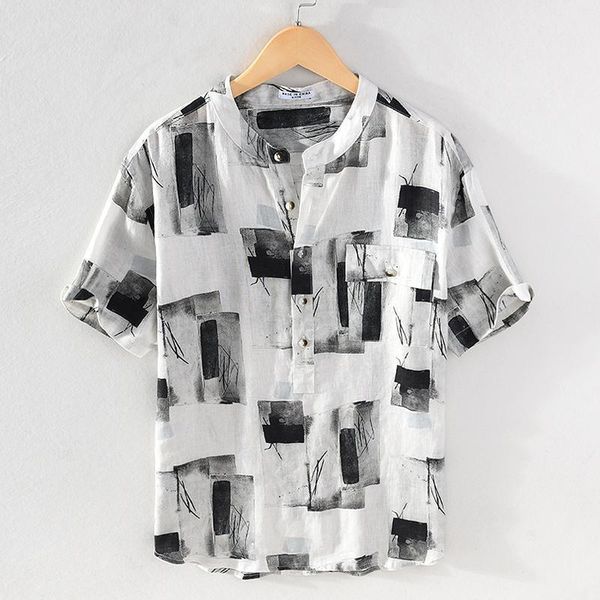 summer style italy brand pure linen shirt men casual stand collar trendy shirts for camisa chemise mens men's, White;black
summer style italy brand pure linen shirt men casual stand collar trendy shirts for camisa chemise mens men's, White;black