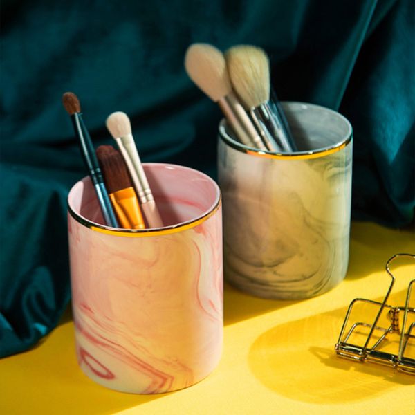 nordic marble brush makeup box ceramic for household bathroom office cosmetic pen holder container organizer
nordic marble brush makeup box ceramic for household bathroom office cosmetic pen holder container organizer