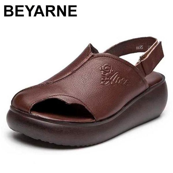 dress shoes beyarneclassic women sandals platform wedges woman cowhide mujer summer leather wedge heels, Black
dress shoes beyarneclassic women sandals platform wedges woman cowhide mujer summer leather wedge heels, Black