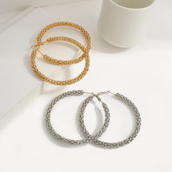 hoop & huggie aensoa 2021 fashion big earring for women jewelry gold color exaggerated shiny round circle gift bijoux brincos, Golden;silver
hoop & huggie aensoa 2021 fashion big earring for women jewelry gold color exaggerated shiny round circle gift bijoux brincos, Golden;silver