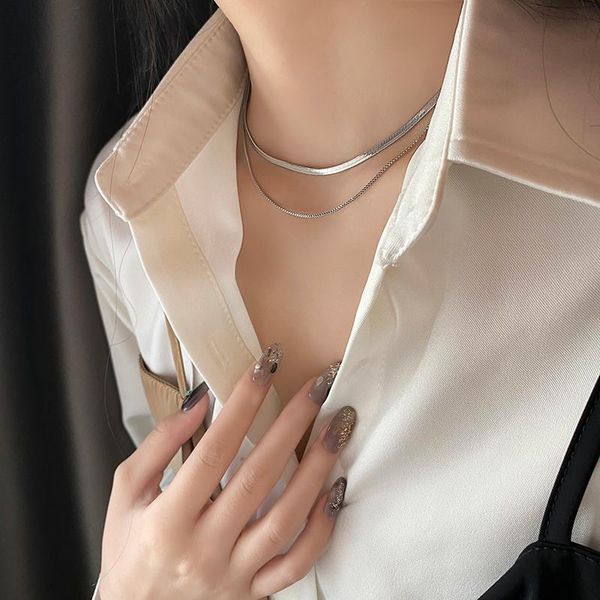 chains necklace for women silver 925 sterling style smooth blade short neck plain chain fashion simple versatile jewelry
chains necklace for women silver 925 sterling style smooth blade short neck plain chain fashion simple versatile jewelry