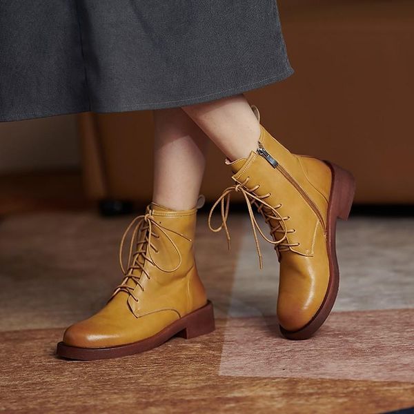 boots british style vintage platform chunky punk western split leather round toe cross-tied med heels ankle women, Black
boots british style vintage platform chunky punk western split leather round toe cross-tied med heels ankle women, Black