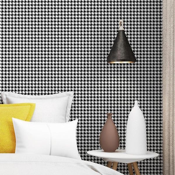 wallpapers houndstooth black and white plaid wallpaper modern simple ins bedroom living room nordic wall paper pvc waterproof
wallpapers houndstooth black and white plaid wallpaper modern simple ins bedroom living room nordic wall paper pvc waterproof