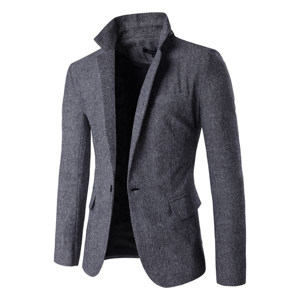 men's suits & designer single button v neck slim man long sleeve mens blazers with pockets casual male outerwears, White;black
men's suits & designer single button v neck slim man long sleeve mens blazers with pockets casual male outerwears, White;black
