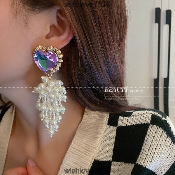 2022 sweet rhinestone heart pearl tassel earrings for women dangle earring simple korean statement wedding jewelry party gift, Silver
2022 sweet rhinestone heart pearl tassel earrings for women dangle earring simple korean statement wedding jewelry party gift, Silver