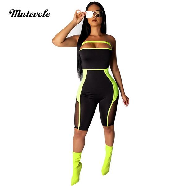women's jumpsuits & rompers mutevole strapless skinny fitness jumpsuit women casual patchwork mesh playsuit romper summer bodycon short, Black;white
women's jumpsuits & rompers mutevole strapless skinny fitness jumpsuit women casual patchwork mesh playsuit romper summer bodycon short, Black;white
