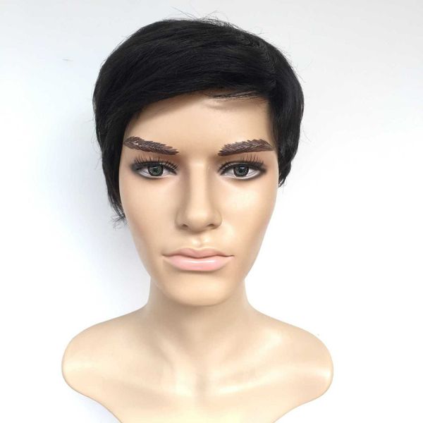 middle aged and elderly human wig men's natural short handsome father's old wig real hair, Black
middle aged and elderly human wig men's natural short handsome father's old wig real hair, Black