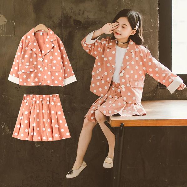 clothing sets teenage girls blazer suit fashion dot jackets + skirts school uniform clothes children formal set 4 7 9 11 12, White
clothing sets teenage girls blazer suit fashion dot jackets + skirts school uniform clothes children formal set 4 7 9 11 12, White