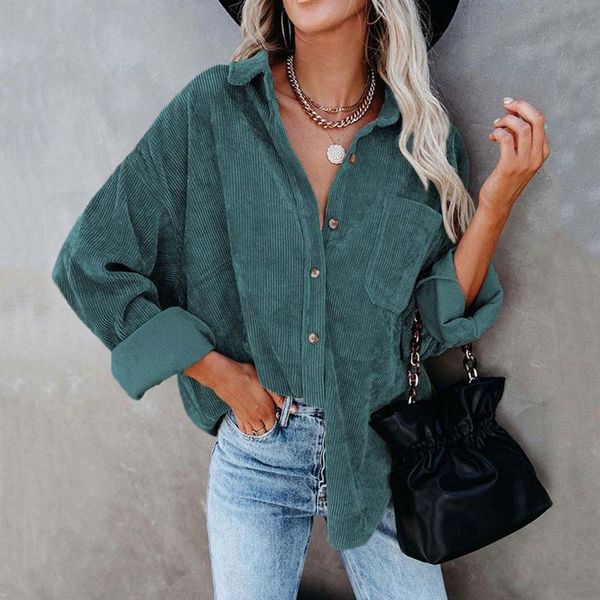 women's jackets autumn corduroy shirt jacket casual solid color lapel single breasted loose ladies coat 2021 streetwear female, Black;brown
women's jackets autumn corduroy shirt jacket casual solid color lapel single breasted loose ladies coat 2021 streetwear female, Black;brown