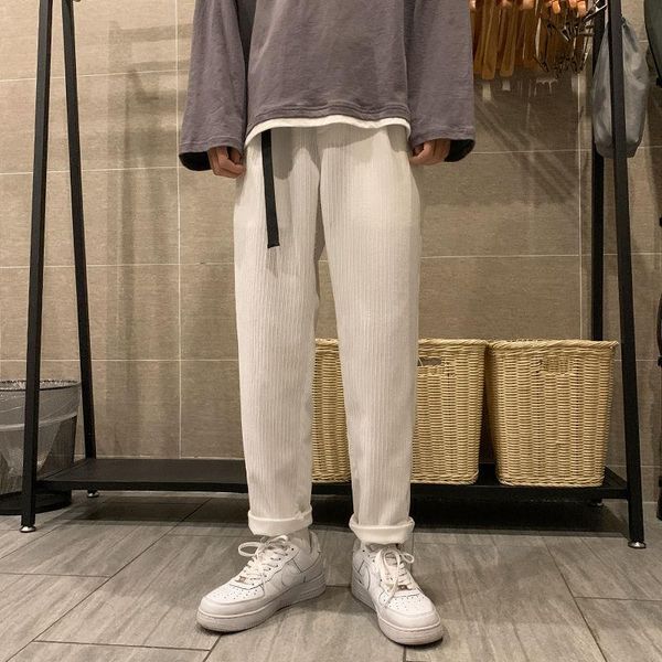 men's pants autumn corduroy fashion casual straight-leg men streetwear wild loose korean style pleated mens m-2xl, Black
men's pants autumn corduroy fashion casual straight-leg men streetwear wild loose korean style pleated mens m-2xl, Black