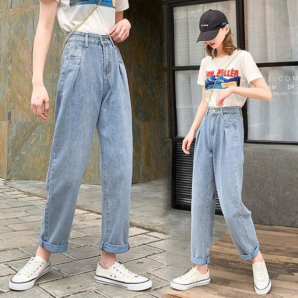 jeans femme pantalones 2021 korean loose high waist wide leg baggy women pants black fashion casual harajuku woman women's, Blue
jeans femme pantalones 2021 korean loose high waist wide leg baggy women pants black fashion casual harajuku woman women's, Blue