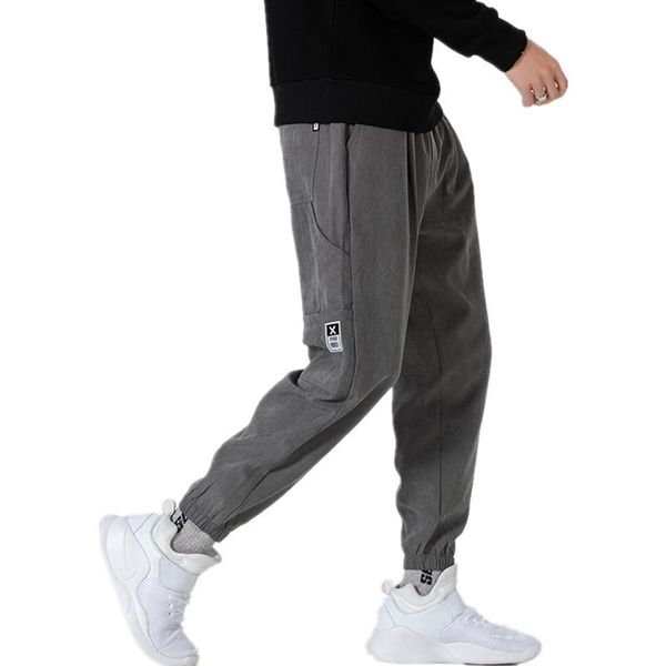 men's pants spring summer casual jogger fashion loose ankle-length thin pocket elastic waist fast dry trousers male, Black
men's pants spring summer casual jogger fashion loose ankle-length thin pocket elastic waist fast dry trousers male, Black