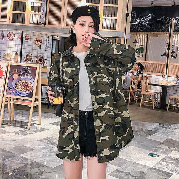 women's jackets women loose camouflage denim jacket female casual bf workwear coat auterwear spring and autumn 2021, Black;brown
women's jackets women loose camouflage denim jacket female casual bf workwear coat auterwear spring and autumn 2021, Black;brown
