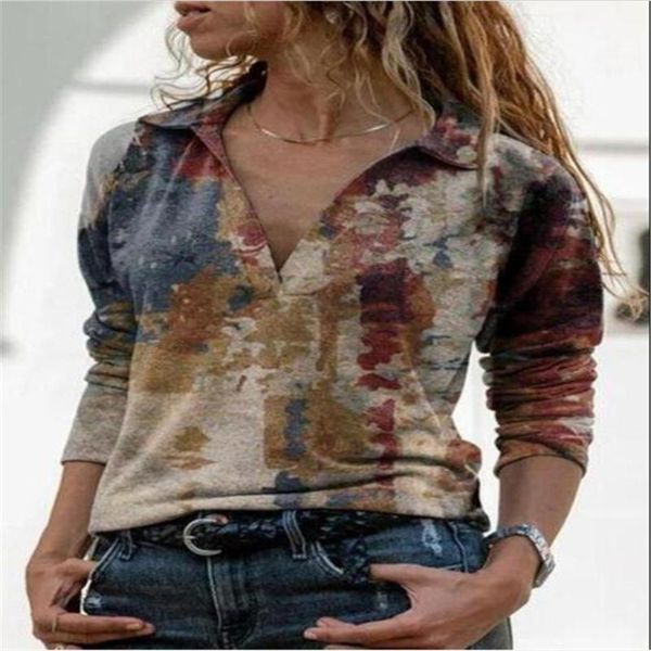 spring fashion designer style women/girl lapel print long sleeve t-shirt street vintage do old casual loose tee s-3xl women's, White
spring fashion designer style women/girl lapel print long sleeve t-shirt street vintage do old casual loose tee s-3xl women's, White