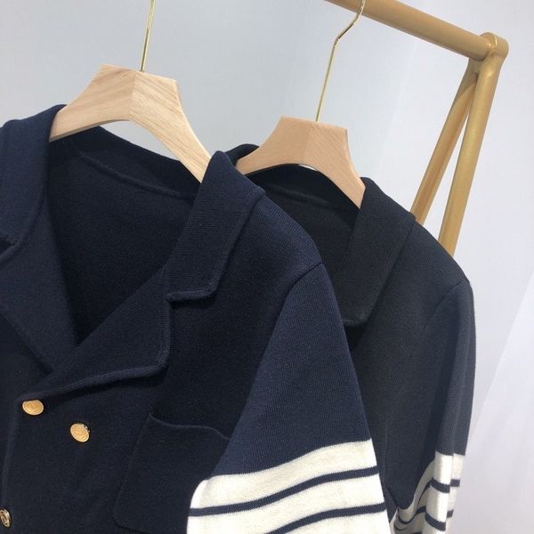 tb double breasted suit new winter college style couple casual small dress wool sweater jacket cardigan, White;black
tb double breasted suit new winter college style couple casual small dress wool sweater jacket cardigan, White;black