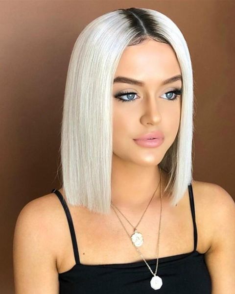 lace wigs brazilian highlight ombre silver white color trendy short bob13x4 front human hair with baby 8-18 inch soft remy, Black;brown
lace wigs brazilian highlight ombre silver white color trendy short bob13x4 front human hair with baby 8-18 inch soft remy, Black;brown