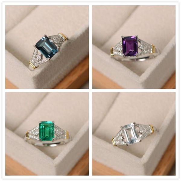 wedding rings inlaid sky blue square stone zircon for women luxury engagement jewelry gifts gold plating accessories, Slivery;golden
wedding rings inlaid sky blue square stone zircon for women luxury engagement jewelry gifts gold plating accessories, Slivery;golden