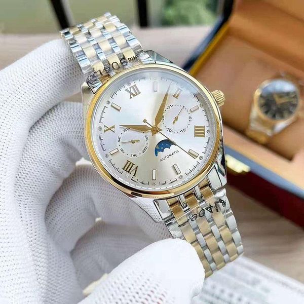 wristwatches mechanical men's watch self winding mens fashion moon phase long designer relojes para hombre, Slivery;brown
wristwatches mechanical men's watch self winding mens fashion moon phase long designer relojes para hombre, Slivery;brown