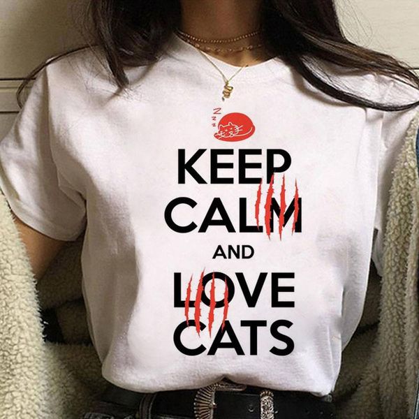 women's t-shirt kawaii cat print t shirt summer fashion women harajuku cute tee female short sleeve woman cartoon t-shirts, White
women's t-shirt kawaii cat print t shirt summer fashion women harajuku cute tee female short sleeve woman cartoon t-shirts, White
