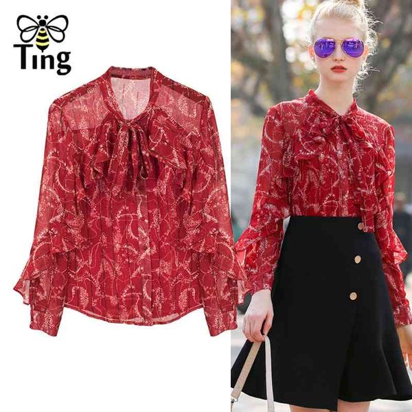 spring summer floral print bow neck chiffon blouses women ruffles casual female shirts blusas mujer de moda za 210513, White
spring summer floral print bow neck chiffon blouses women ruffles casual female shirts blusas mujer de moda za 210513, White