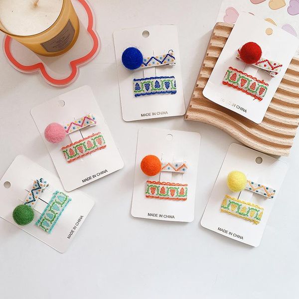 hair accessories 2 pcs chinese ethnic style embroidery fabric bb clip sweet girl princess cute colorful hairball hairpins, Slivery;white
hair accessories 2 pcs chinese ethnic style embroidery fabric bb clip sweet girl princess cute colorful hairball hairpins, Slivery;white