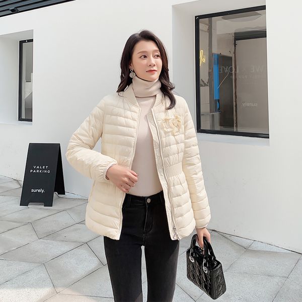 women's light et women's short stand collar slim fit small fragrance temperament celebrity white duck down autumn and winter coat, Black
women's light et women's short stand collar slim fit small fragrance temperament celebrity white duck down autumn and winter coat, Black