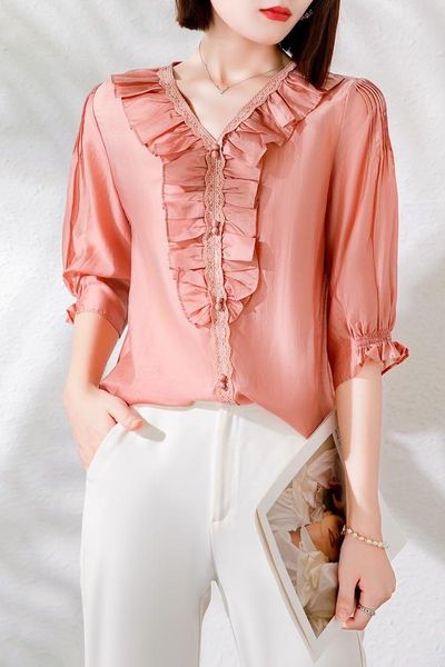 women's blouses & shirts uw0907 fashion 2021 runway luxury european design party style clothing, White
women's blouses & shirts uw0907 fashion 2021 runway luxury european design party style clothing, White