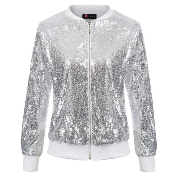 women's jackets hemline coat ribbed collar long sleeve sequins sparkling stand women, Black;brown
women's jackets hemline coat ribbed collar long sleeve sequins sparkling stand women, Black;brown