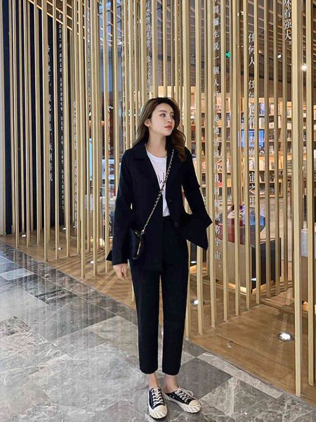women's suits & blazers zawfl - a 2-piece set of women's formal long jacket with double buttons and pencil pants office, 2021, White;black
women's suits & blazers zawfl - a 2-piece set of women's formal long jacket with double buttons and pencil pants office, 2021, White;black