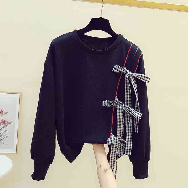autumn women's bow patchwork long sleeves casual t-shirt tee female girls ladies pullover tees a4174 210428, White
autumn women's bow patchwork long sleeves casual t-shirt tee female girls ladies pullover tees a4174 210428, White