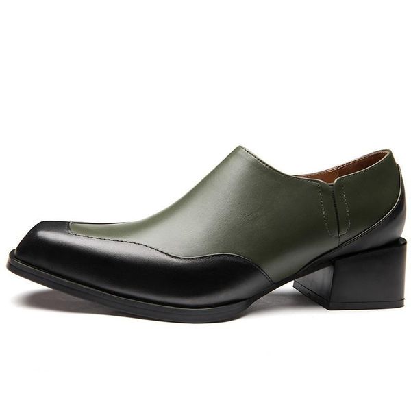 dress shoes toe fashion men square cowhide genuine leather slip on loafers color mixed block med heels business man formal, Black
dress shoes toe fashion men square cowhide genuine leather slip on loafers color mixed block med heels business man formal, Black
