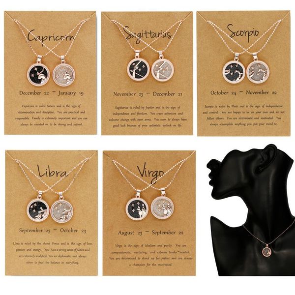 pendant necklaces charming 12 constellation for women men gold chain zodiac sign round necklace couple jewelry birthday gift, Silver
pendant necklaces charming 12 constellation for women men gold chain zodiac sign round necklace couple jewelry birthday gift, Silver