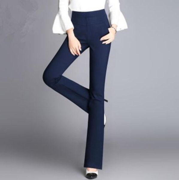 women's pants & capris autumn women elasticity bell-bottoms plus size high waist long winter add velvet warm ladies full length trouser, Black;white
women's pants & capris autumn women elasticity bell-bottoms plus size high waist long winter add velvet warm ladies full length trouser, Black;white