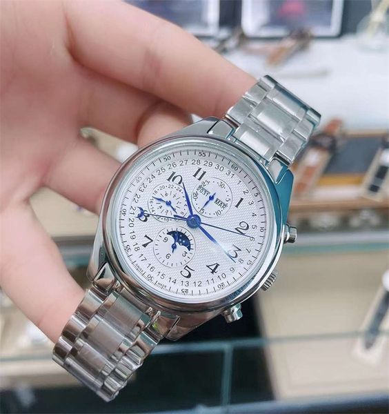 40mm luxury mens watch automatic machine famous craftsman series watches 316l steel sapphire glasses eight needle moon phase wristwatch y110, Slivery;brown
40mm luxury mens watch automatic machine famous craftsman series watches 316l steel sapphire glasses eight needle moon phase wristwatch y110, Slivery;brown