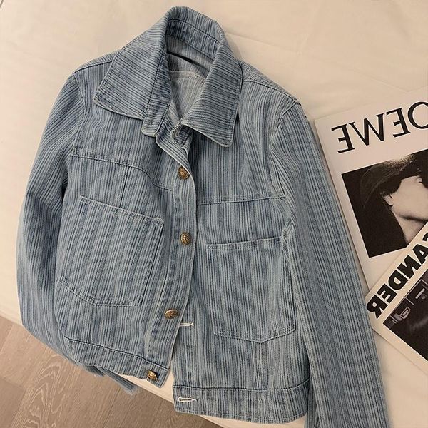 women's jackets summer tassel denim woman jacket vintage blue striped spring streetwear jeans 2021 korean chic coat female outfit, Black;brown
women's jackets summer tassel denim woman jacket vintage blue striped spring streetwear jeans 2021 korean chic coat female outfit, Black;brown