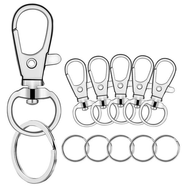 keychains 80 pcs premium swivel snap hooks with key rings,metal lanyard keychain lobster clasps for jewelry diy crafts, Silver
keychains 80 pcs premium swivel snap hooks with key rings,metal lanyard keychain lobster clasps for jewelry diy crafts, Silver