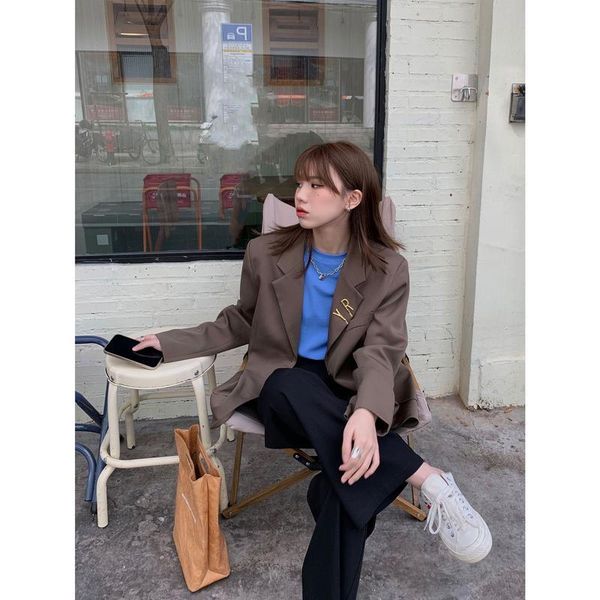 women's suits & blazers oneseelike black blazer 2021 design relaxed casual single breasted suit top, White;black
women's suits & blazers oneseelike black blazer 2021 design relaxed casual single breasted suit top, White;black
