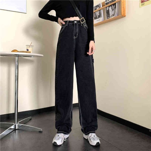 jeans 2021 boyfriend brim pants for black women loose waist high leg long female streetwear 5xl jeans, Blue
jeans 2021 boyfriend brim pants for black women loose waist high leg long female streetwear 5xl jeans, Blue