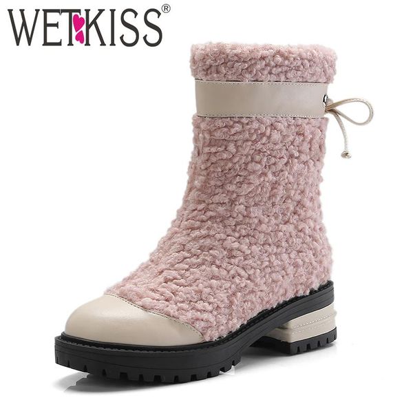 boots wetkiss thick heels lambswool women boot warm round toe footwear leather ankle female platform shoes woman winter 2021, Black
boots wetkiss thick heels lambswool women boot warm round toe footwear leather ankle female platform shoes woman winter 2021, Black