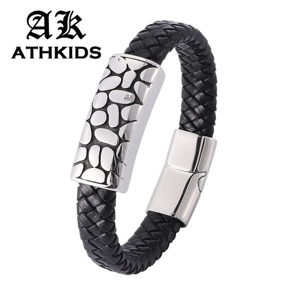 fashion jewelry bracelet men braided leather bracelet punk stainless steel magnetic clasps man wrist band pulsera hombre pw802, Golden;silver
fashion jewelry bracelet men braided leather bracelet punk stainless steel magnetic clasps man wrist band pulsera hombre pw802, Golden;silver