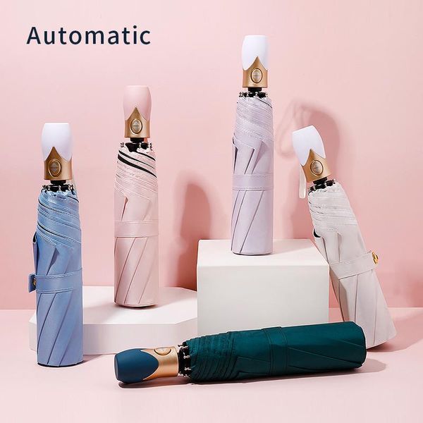 umbrellas automatic umbrella rain women three-folding windproof pure color female waterproof parasol
umbrellas automatic umbrella rain women three-folding windproof pure color female waterproof parasol