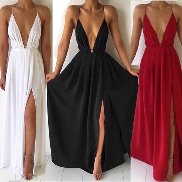 summer dress women maxi deep v-neck sleeveless spaghetti strap backless party evening long sundress vestidos casual dresses, Black;gray
summer dress women maxi deep v-neck sleeveless spaghetti strap backless party evening long sundress vestidos casual dresses, Black;gray