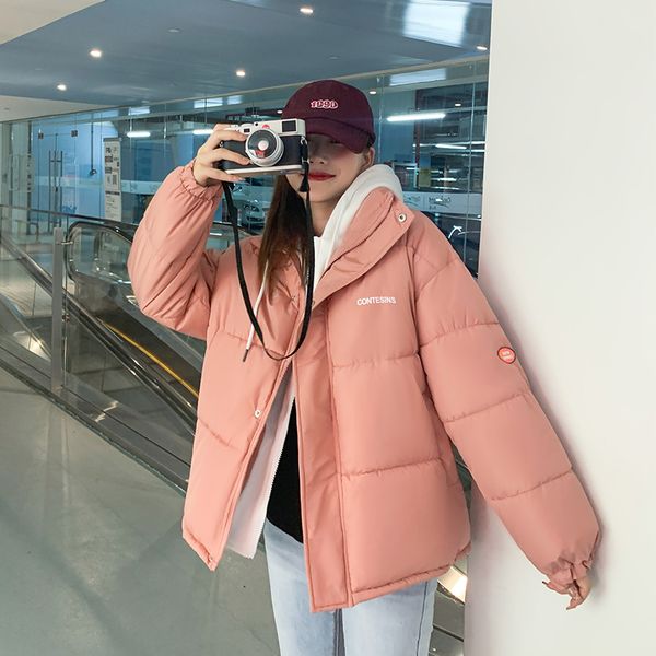 2021 new women winter autumn jacket cotton padded hooded oversized loose female thick coat short solid casual women's parkas, Black
2021 new women winter autumn jacket cotton padded hooded oversized loose female thick coat short solid casual women's parkas, Black