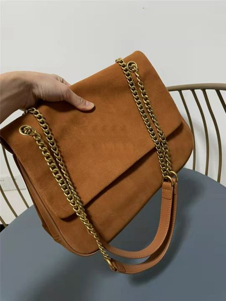 updated genuine brown suede leather women shoulder bags autume fashion nubuck real leathers stitching cross body bag chains strap letter cri
updated genuine brown suede leather women shoulder bags autume fashion nubuck real leathers stitching cross body bag chains strap letter cri