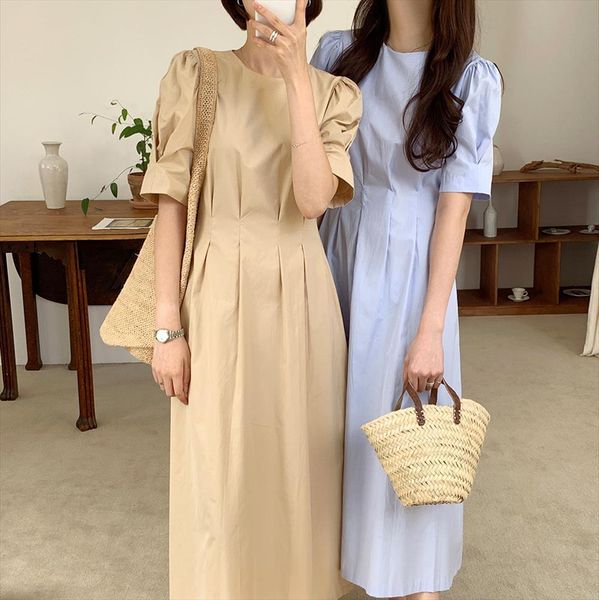 summer one piece korean womens dresses puff sleeve slim office elegant midi vintage high waist casual pleated lady, Black;gray
summer one piece korean womens dresses puff sleeve slim office elegant midi vintage high waist casual pleated lady, Black;gray