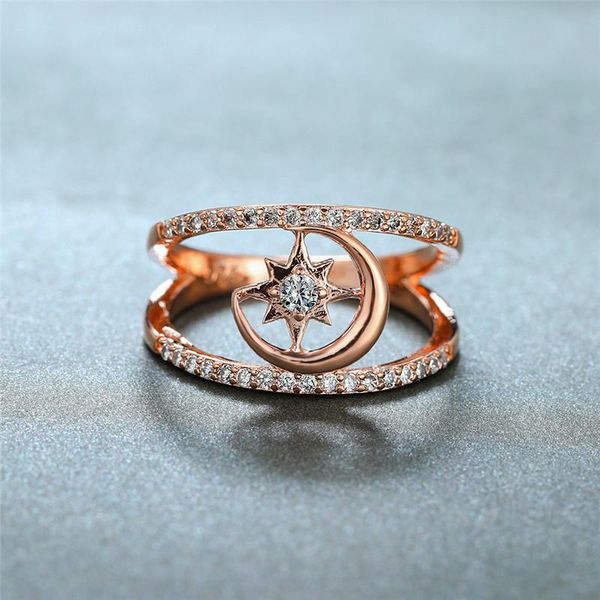 wedding rings unique female white crystal stone ring trendy rose gold color for women cute moon star hollow engagement, Slivery;golden
wedding rings unique female white crystal stone ring trendy rose gold color for women cute moon star hollow engagement, Slivery;golden