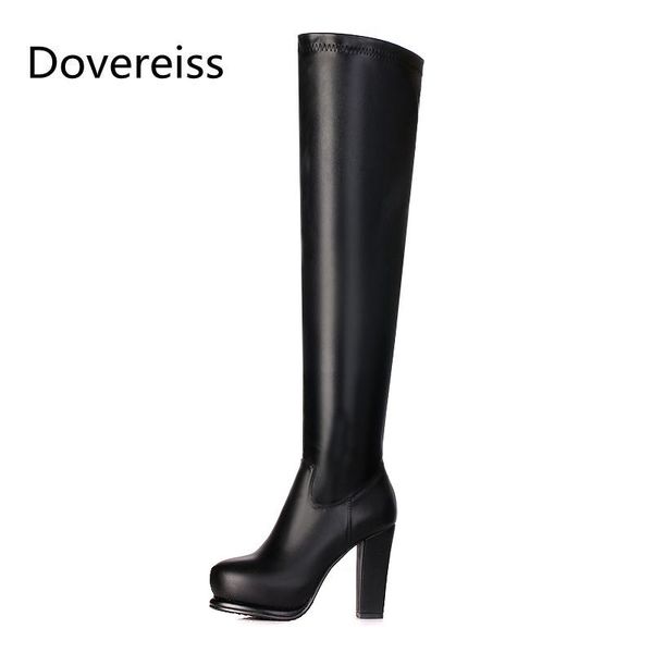 boots dovereiss fashion women's shoes winter concise pure color white platform block heels over the knee 35-45, Black
boots dovereiss fashion women's shoes winter concise pure color white platform block heels over the knee 35-45, Black